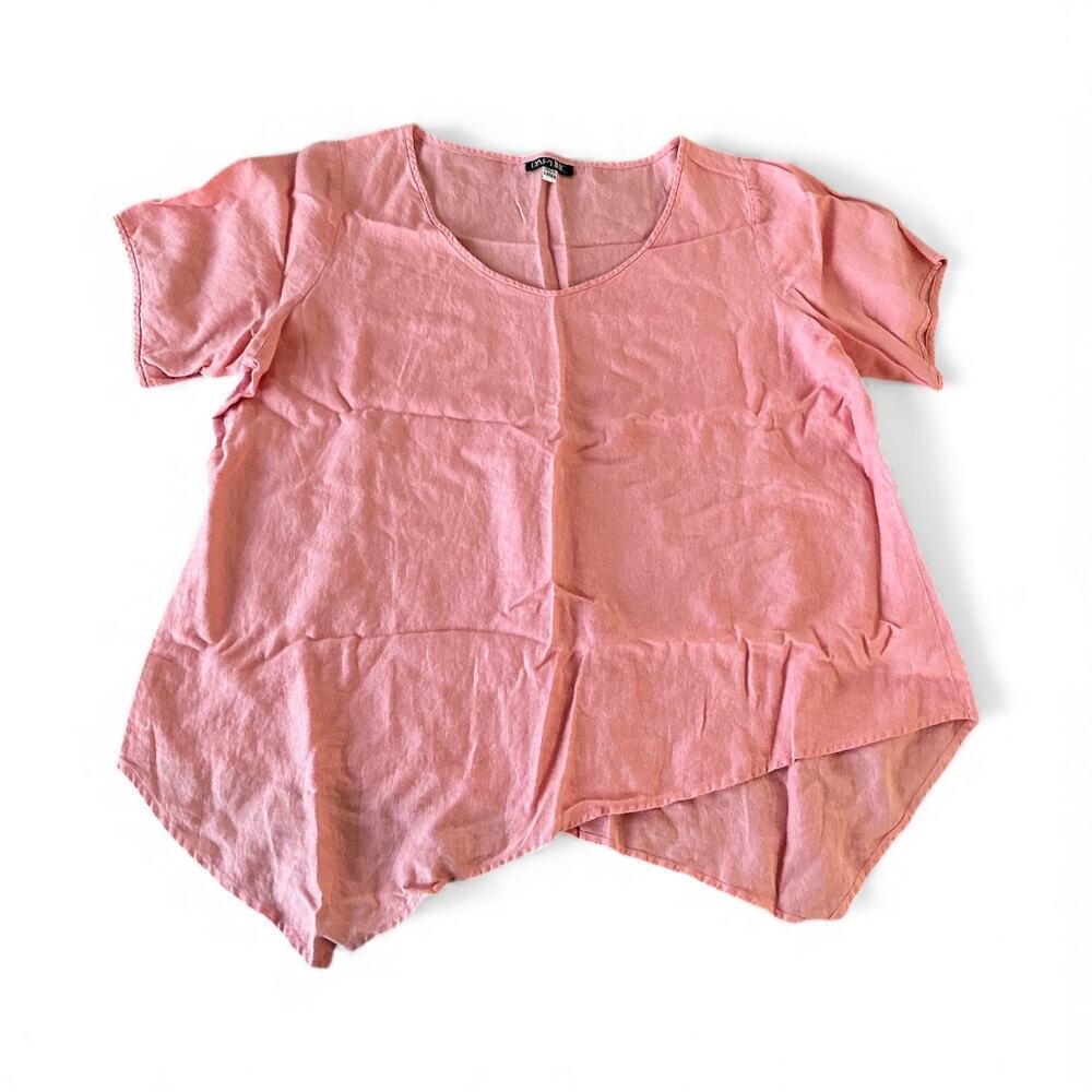 Linen Blouse Coral | XL